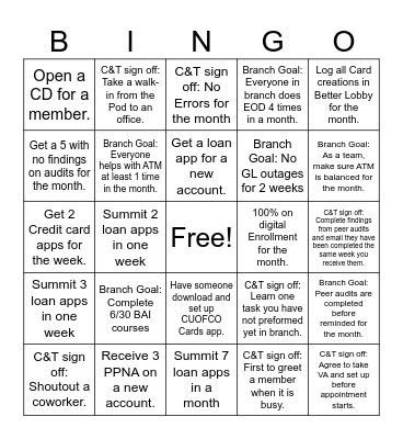 Downtown Denver Bingo Card