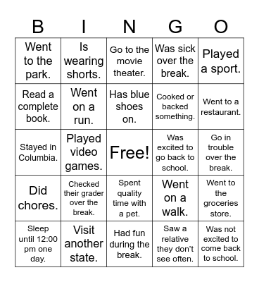 Find Someone Who… Bingo Card