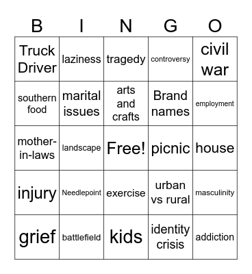 Shiloh Bingo Card