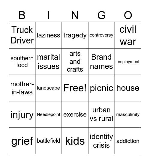 Shiloh Bingo Card