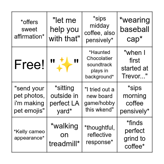NOLAN SCOTT TVERSARY BINGO Card