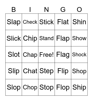 Word Bingo! Bingo Card