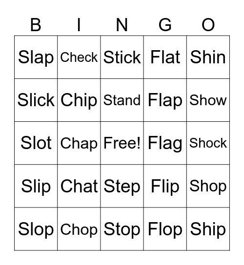 Word Bingo! Bingo Card
