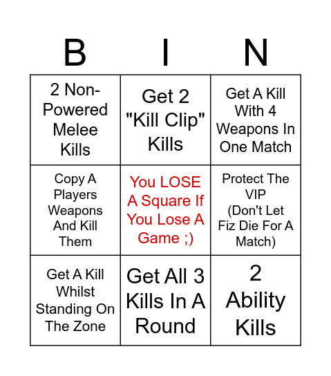 Trials Bingo! Bingo Card