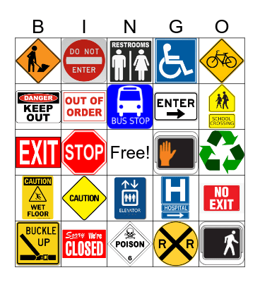 Community Signs Bingo Card