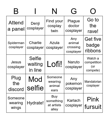 Lofi Bingo Momo 2024 Bingo Card