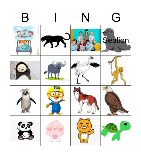 Panda bear, panda bear, What do you see? Bingo Card