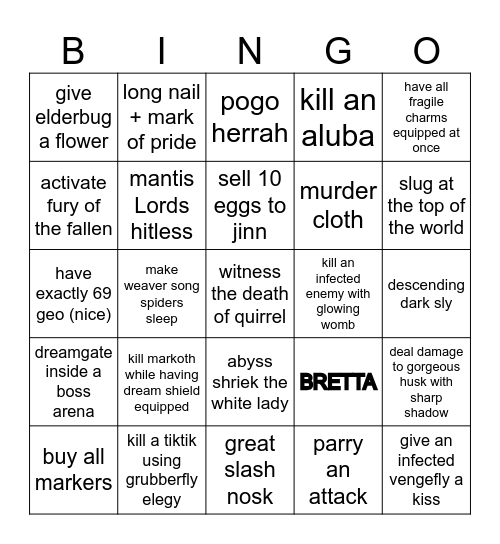 Have fun rizzy Bingo Card