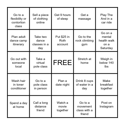 Rite of Spring Bingo Card
