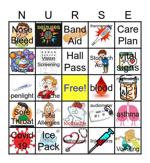 Nurses Day Bingo Card