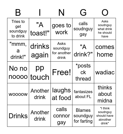 Raine Bingo Card