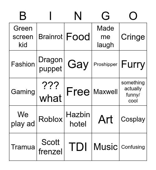 youtube shorts bingo Card