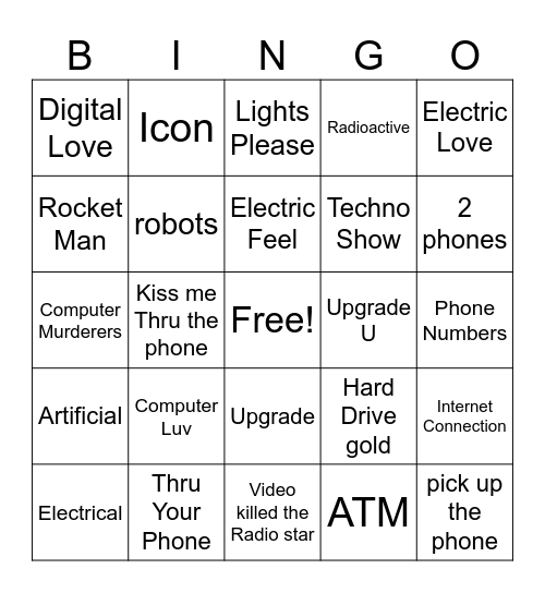 t e c h n o l o g y - e r a Bingo Card