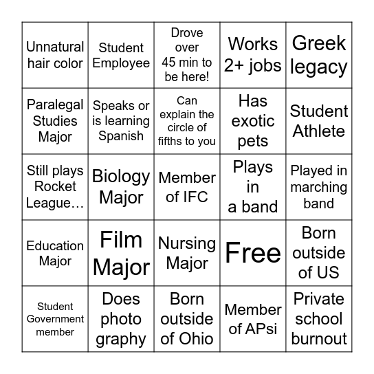 4/20 Birthday Bingo Card