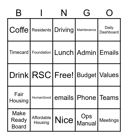 Vicky D's All Hands-on Regional Meeting Bingo Card