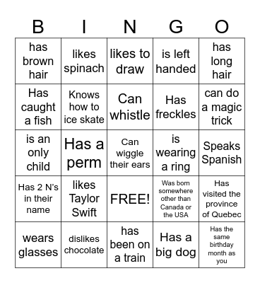 First Communion Get to Know You Bingo Card