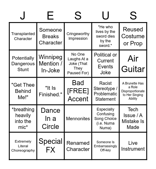 The ULTIMATE Church of The Rock Easter Plays Bingo | Works for Every Play! (Playtested) 5x5 or 6x6 Bingo Card