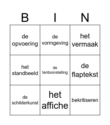 Examenidiom 13 vwo Bingo Card