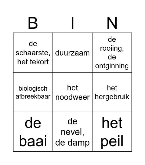 Examenidiom 14 vwo Bingo Card