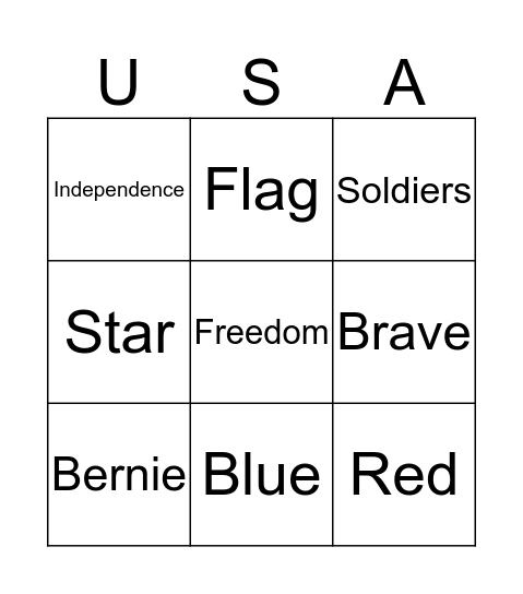 AMERICA Bingo Card