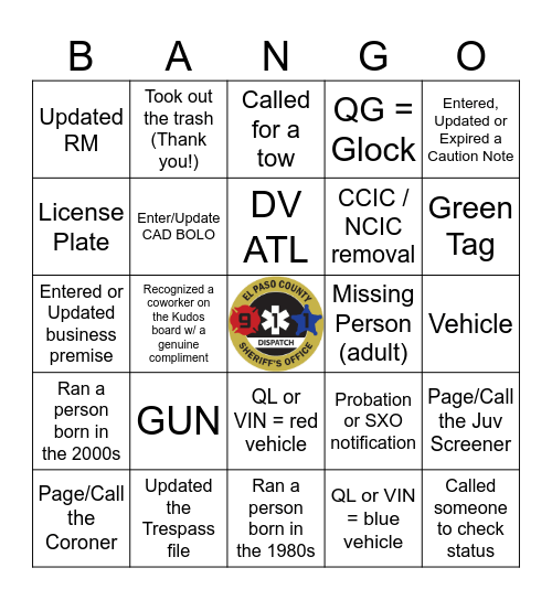 Telecommunicator Week TECH BANGO! Bingo Card