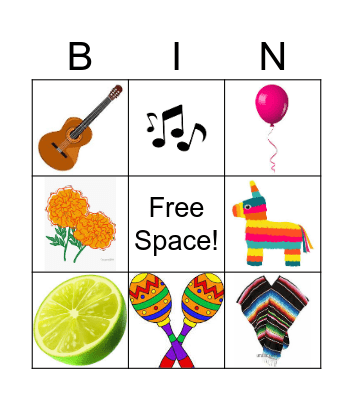 Cinco de Mayo Bingo Card