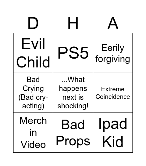 Dhar Mann Bingo Card