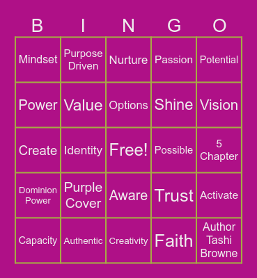 STIFLE THOSE LIMITATIONS Bingo Card