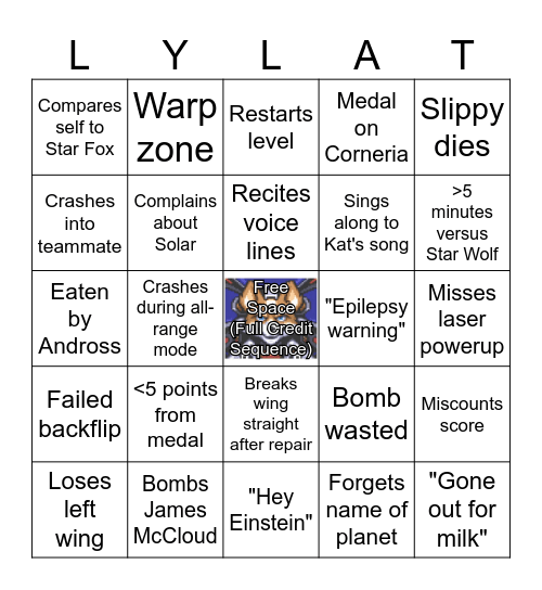 5x = post to twitter, line = 5 gifted subs Bingo Card