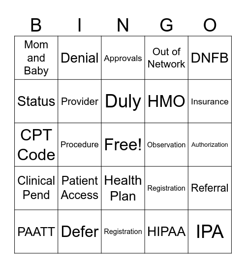 Bingo Card