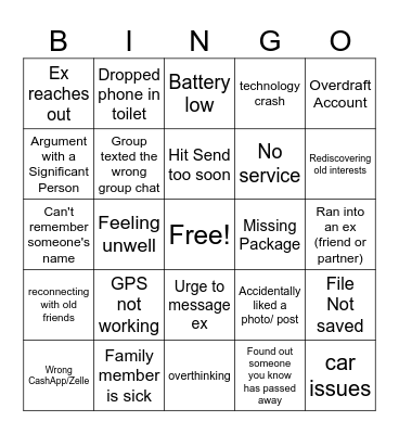 2024 Mercury Retrograde Bingo Card