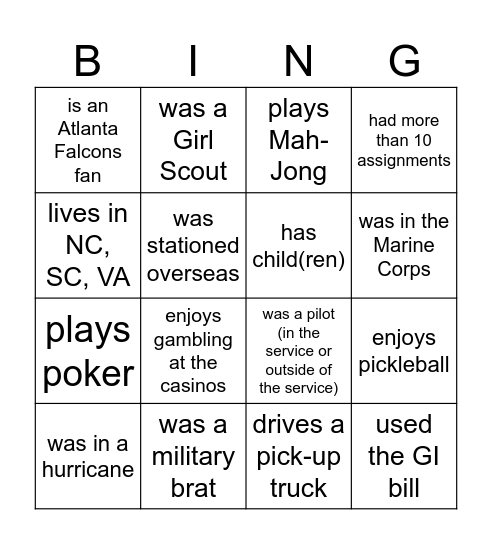 Ducks 2024 Bingo Card