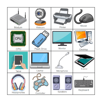 Computer Parts Bingo Card