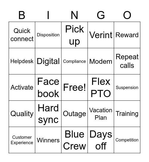 TTCC Easter Bingo Card