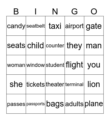 Act One Flashcards  Bingo Card