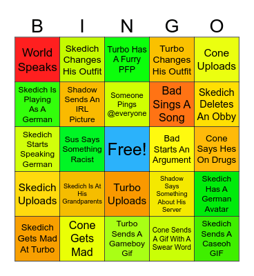 Roblox People Bingo Card
