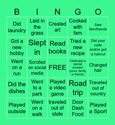~*Back from Spring Break BINGO!*~ Bingo Card