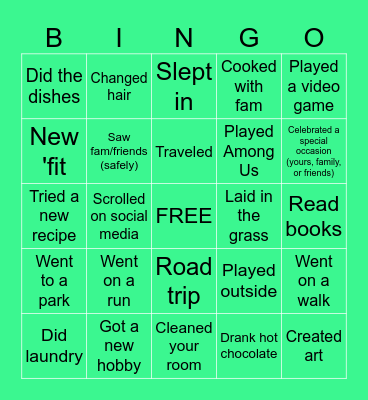 ~*Back from Spring Break BINGO!*~ Bingo Card