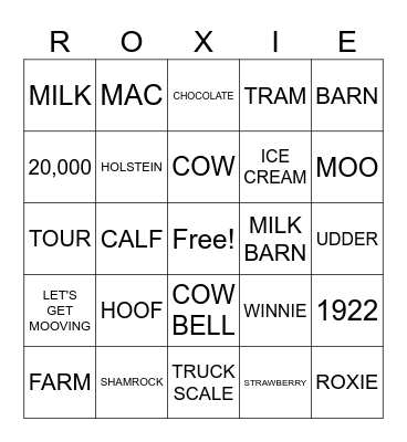 SHAMROCK FARMS BINGO Card
