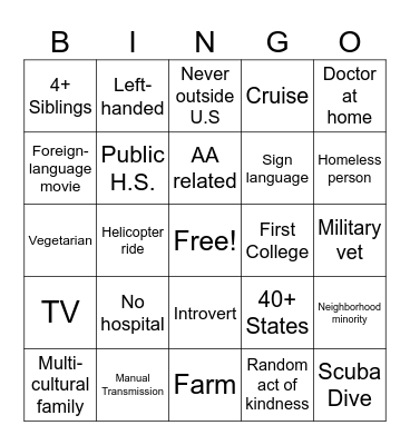 DEIB Card #3 Bingo Card