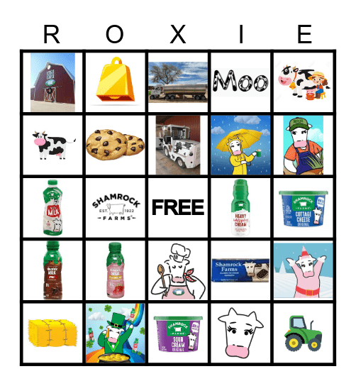 SHAMROCK FARMS Bingo Card