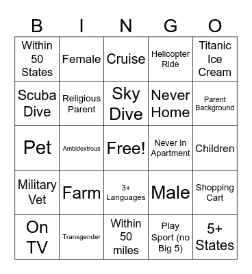 DEIB Card #4 Bingo Card