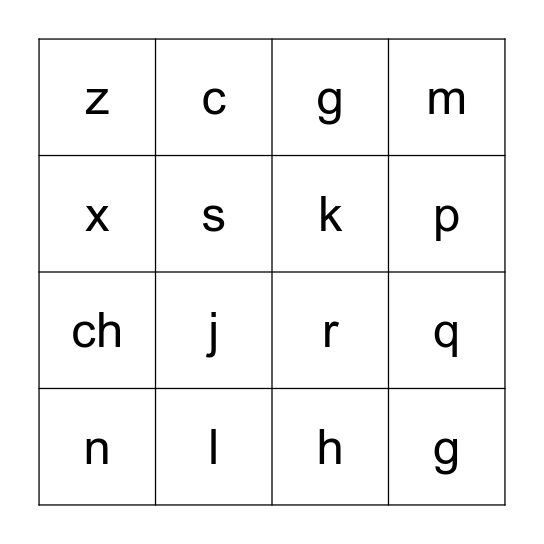 I N I C I A L E S Bingo Card