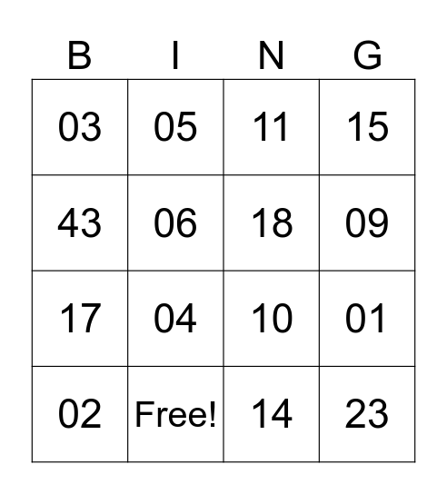 SavvySeniors BINGO 1 Bingo Card