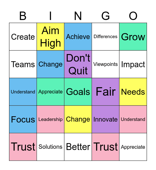 SHIONOGI VALUES Bingo Card