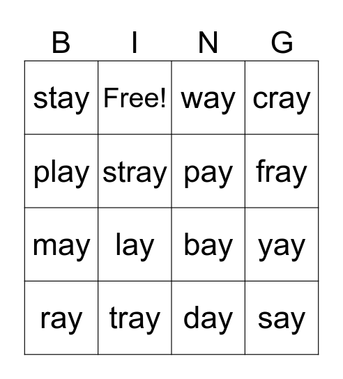 Bingo Card
