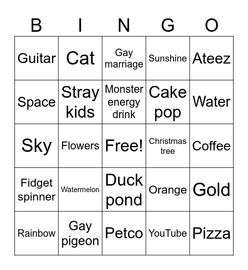 Infinite Craft Bingo Card