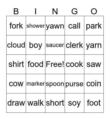 Review Bingo Card