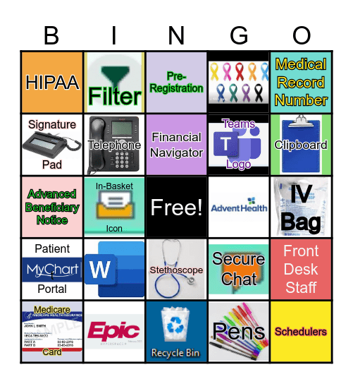 AdventHealth Cancer Institute Bingo 2024 Bingo Card