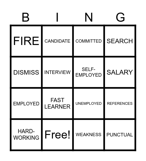 BUSINESS BINGO Card